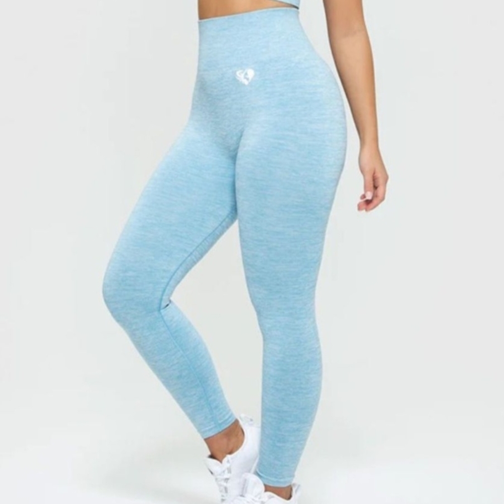 Slim Fit Blue Leggings with Stretch Fabric